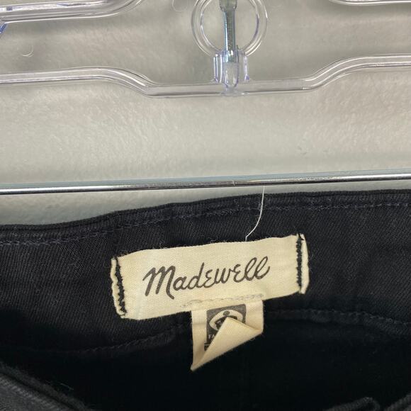 Madewell 11" High Rise Skinny Jean Black Distressed Slim M3112 Size 33 - Picture 5 of 10